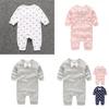 Baby Long Sleeve Cotton Romper With Bow For Toddler Crawling And Play