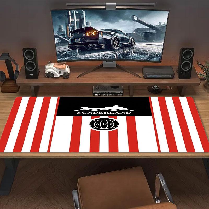 Sunderland Association Football Club Logo Large Size Mouse Pad Large Gaming Table Cushion Non-slip Laptop Tablet Big Mousepad XXL Mat Mini PC Playmat 