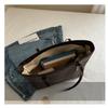 New Large Capacity Commuter Tote Bag Faux Leather Shoulder Handbag for Women Students CLE