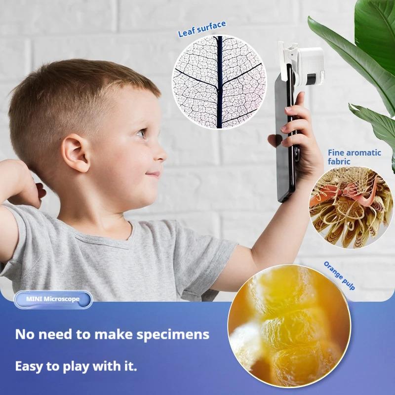 Zoom 60X Phone Microscope Universal Clip-On Mobile Phone Magnifier Portable Hd Magnifying Lens For Coin Jewelry Skin Inspection