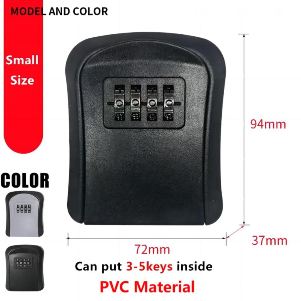 Key Keeper Combination Lock Wall Mounted Waterproof 4 Digits Passwords 5 Keys Storage Box Easy to Fix Home Or Office