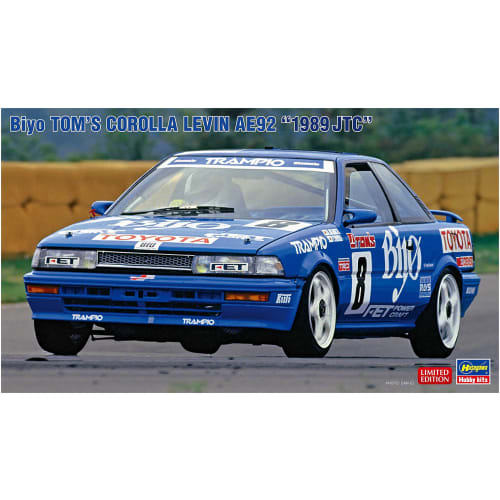 

Hasegawa 1/24 scale Bayo Tom s Corolla Levin AE92 1989 JTC Plastic Model Kit 20579