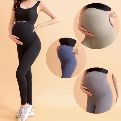 Maternity Yoga Shark 9-Point Leggings with Abdomen Support for Summer