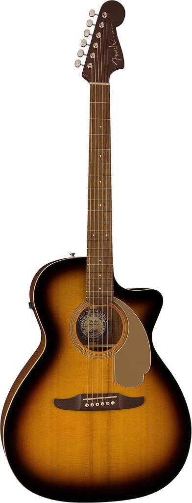 Fender Fender Electric Acoustic Guitar Newporter Walnut Gold Sunburst with Soft Case Player, Fingerboard, Pickguard,