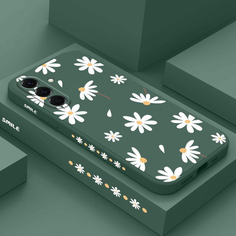 Plain Daisies Phone Case For Samsung Galaxy A37 A57 Liquid Silicone Cover
