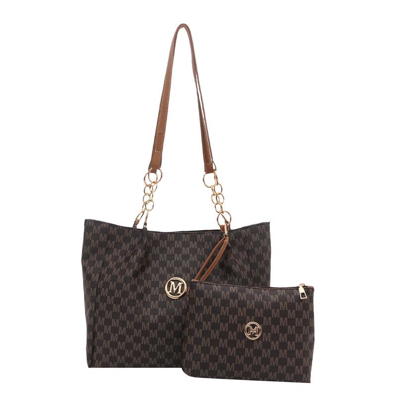 Premium sense printing large bag large capacity PU shoulder handbag to work commuting armpit bag