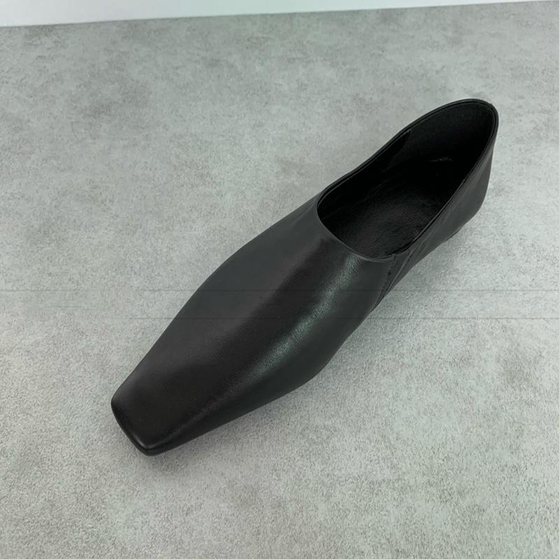 Spring Designer Soft Leather Women Loafer Shoes Elegant Shallow Square Toe Shoes Ladies Slip On Flats Shoes