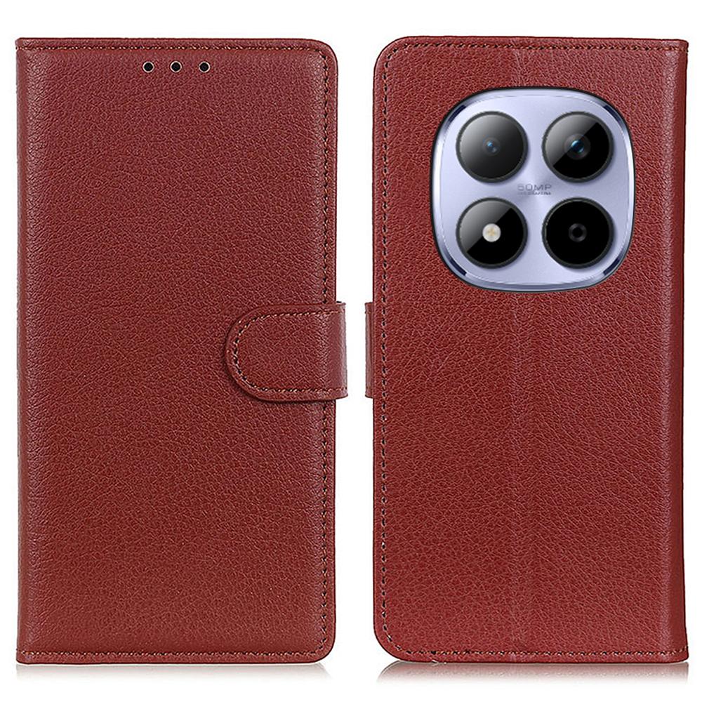 For Xiaomi Poco M8 Pro 5G/Redmi Note 15 Pro+ 5G (Global) Wallet Case PU Leather Phone Cover Litchi Texture