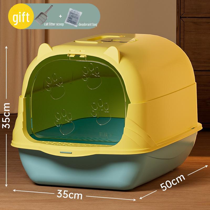Fully Enclosed XL Odor-Proof Easy-Clean Cat Litter Box