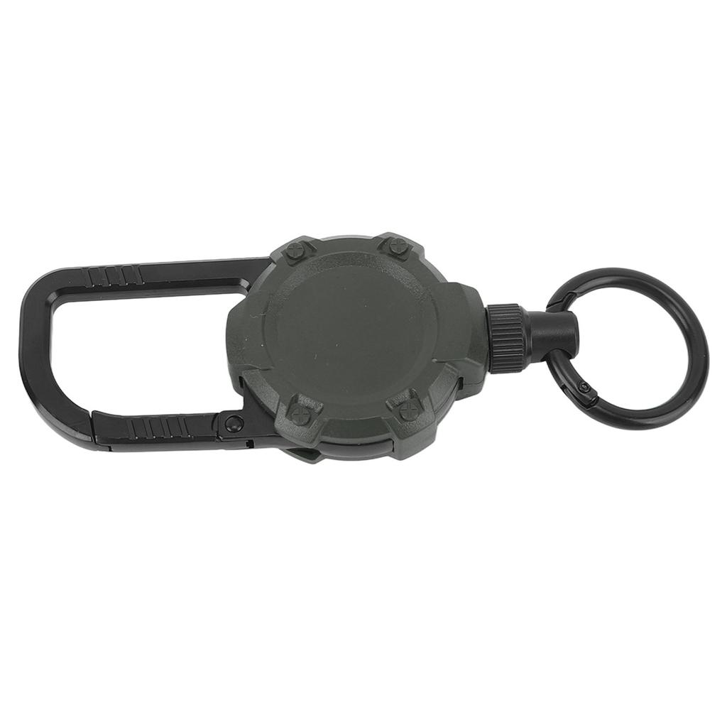Breloc magnetic retractabil din sârmă de oțel inoxidabil, carabină cu cataramă ușor de tras, verde OD