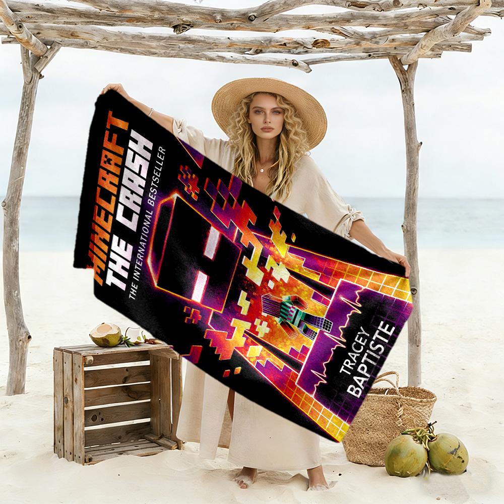 Minecraft Beach Towel High Absorbency & Quick-Dry Comfortable Lightweight Portable for Swimming,Beach,Camping, Travel, Beach Accessories,Gym