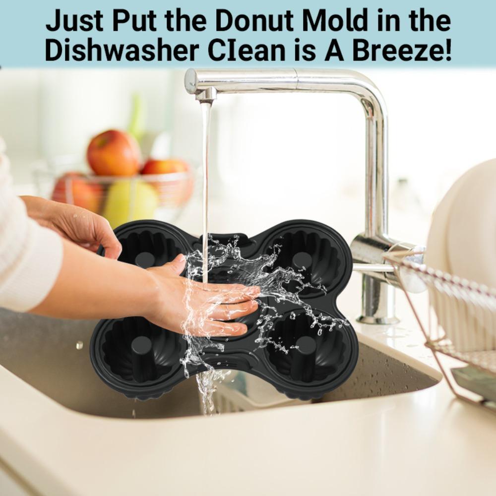 No Stick Air Fryer Donut  Baking Pan Silicone Donut Making Tray Easy To Clean Donut Mold  Home