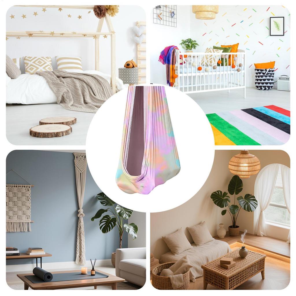Sensory Swing Strong Load-Bearing Elastic Chair Cuddle Hammock Chair For Playroom Bedroom Living Room Play School Calm Down