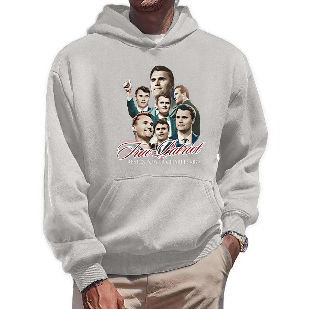 Men's Fashionable Casual Long-sleeved Printed Hooded Sweater Top