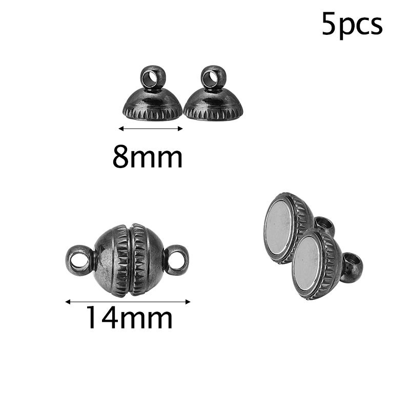 Louleur Round/Heart Strong Magnetic Clasps Magnet End Clasp Connectors for Jewelry Making DIY Bracelet Necklace Accessories