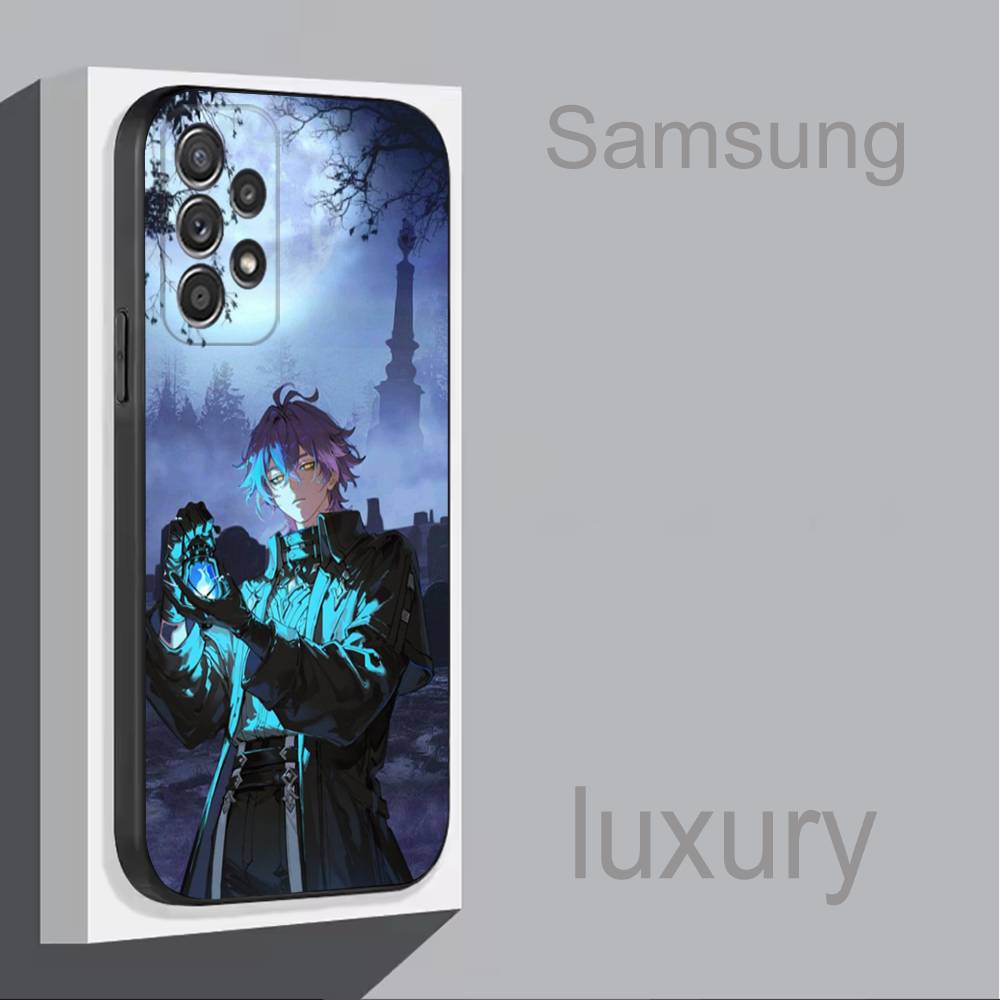 G-Genshin Impact F-Flins For Samsung S 25,24,23,22,30,21,10,9,Ultra,Plus,Lite,FE,4,5G Phone Case Black Soft Case SamsungS25PLUS
