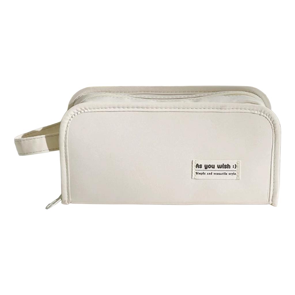 Large Capacity Pencil Case For High-School Students Waterproof Polyester Storage Bag With Multi Compartments