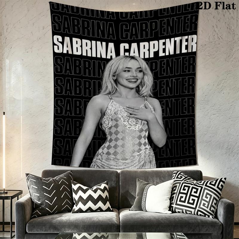 Sabrina Carpenter Wall Tapestry Aesthetic Wall Hanging Printed Fabric Blanket Decorative Tapestries for Bedroom Living Room Home Decor