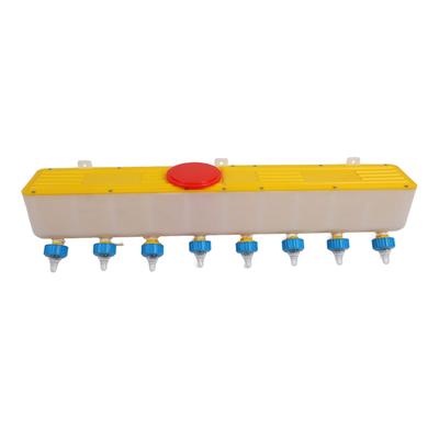 Silicone Lamb Drink Feeder with 8 Nipples Wall Mounted 10L Livestock Milk Feeding Bucket for