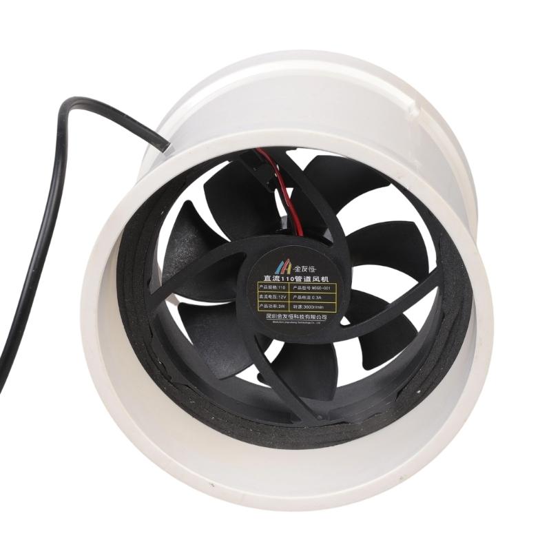 High Performances 110mm Ventilation Blower 12V 3600rpm for Efficient Airflows in Shops Sheds Basements with Quiet Operation