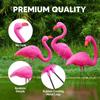 3 Pack Large Pink Flamingo Yard Decorations Medium Plastic Lawn Flamingo Ornament Stakes with Rubber Coating Metal Legs