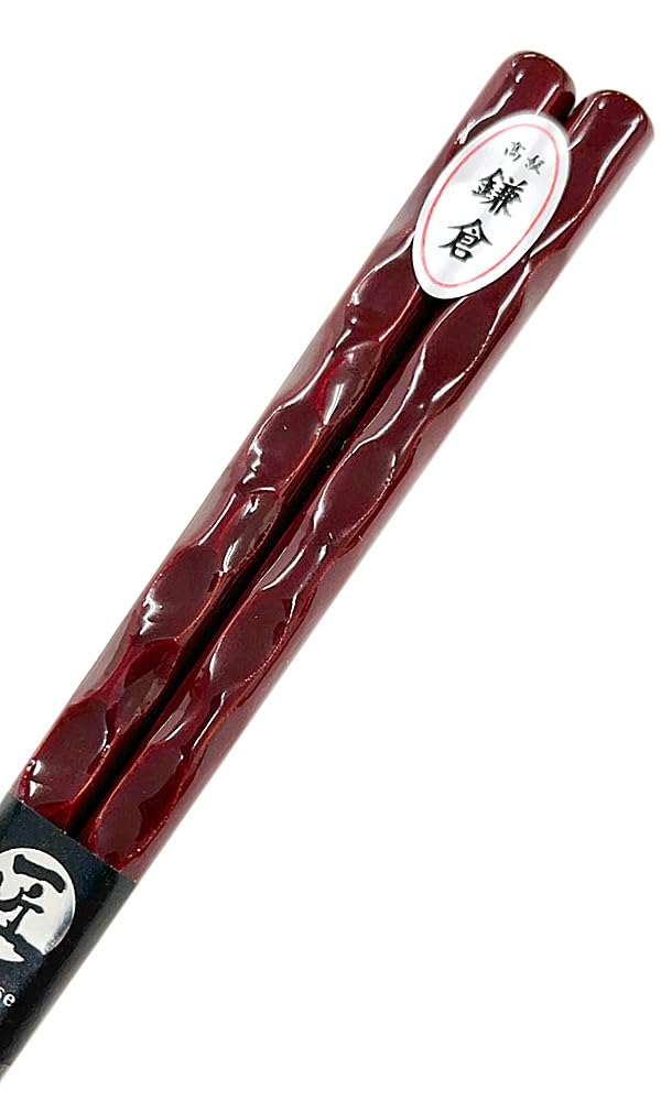 Chopsticks Wave Kamakura Red for Women Dishwasher Safe Designed with Paulownia Box and Wrapping 60th Birthday 60th Birthday Celebration Celebration