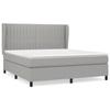 Maison Exclusive - Sommier à lattes de lit avec matelas Gris clair 180x200cm Tissu