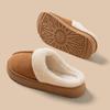 High-End Non-Slip Fluffy Cotton Slippers for Couples - Warm, Thick-Soled, Indoor Use for Autumn and Winter