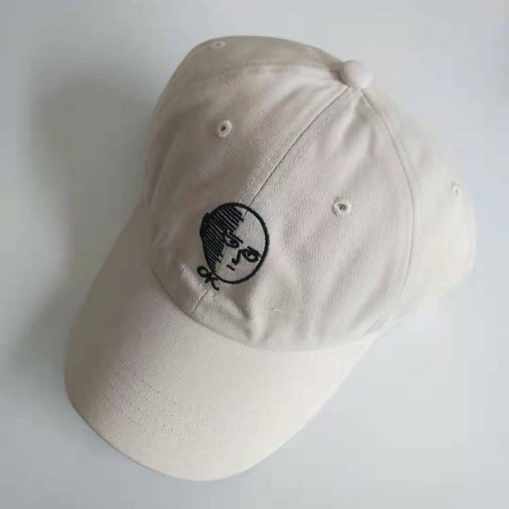 Popular One Punch Superman Anime Embroidery OK Saitama Teacher Baseball Cap Men's and Women's Peaked Cap Versatile Bent Hat