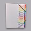 Meerlaagse A4 Witte Documenthouder met Regenboog Tabs - Studenten Examenmap en Archiefmap