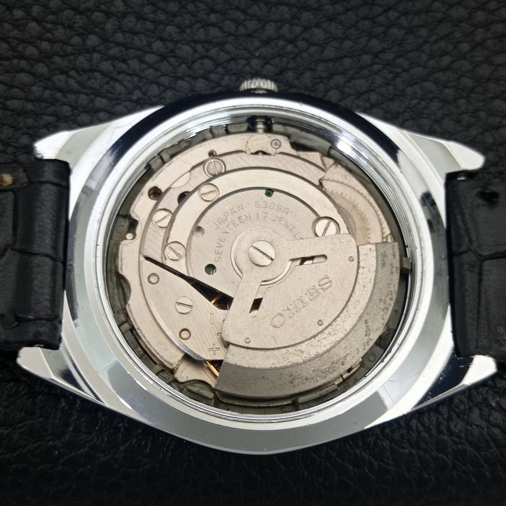 REFURBISHED SEIKO 5 AUTOMATIC 6309A JAPAN MENS VINTAGE SILVER WATCH a442585-1