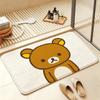 So Lovely R-Rilakkuma-S bear Anti‑Slip Floor Mat Short Plush Rug mat Soft Comfortable Machine Washable Home Decor