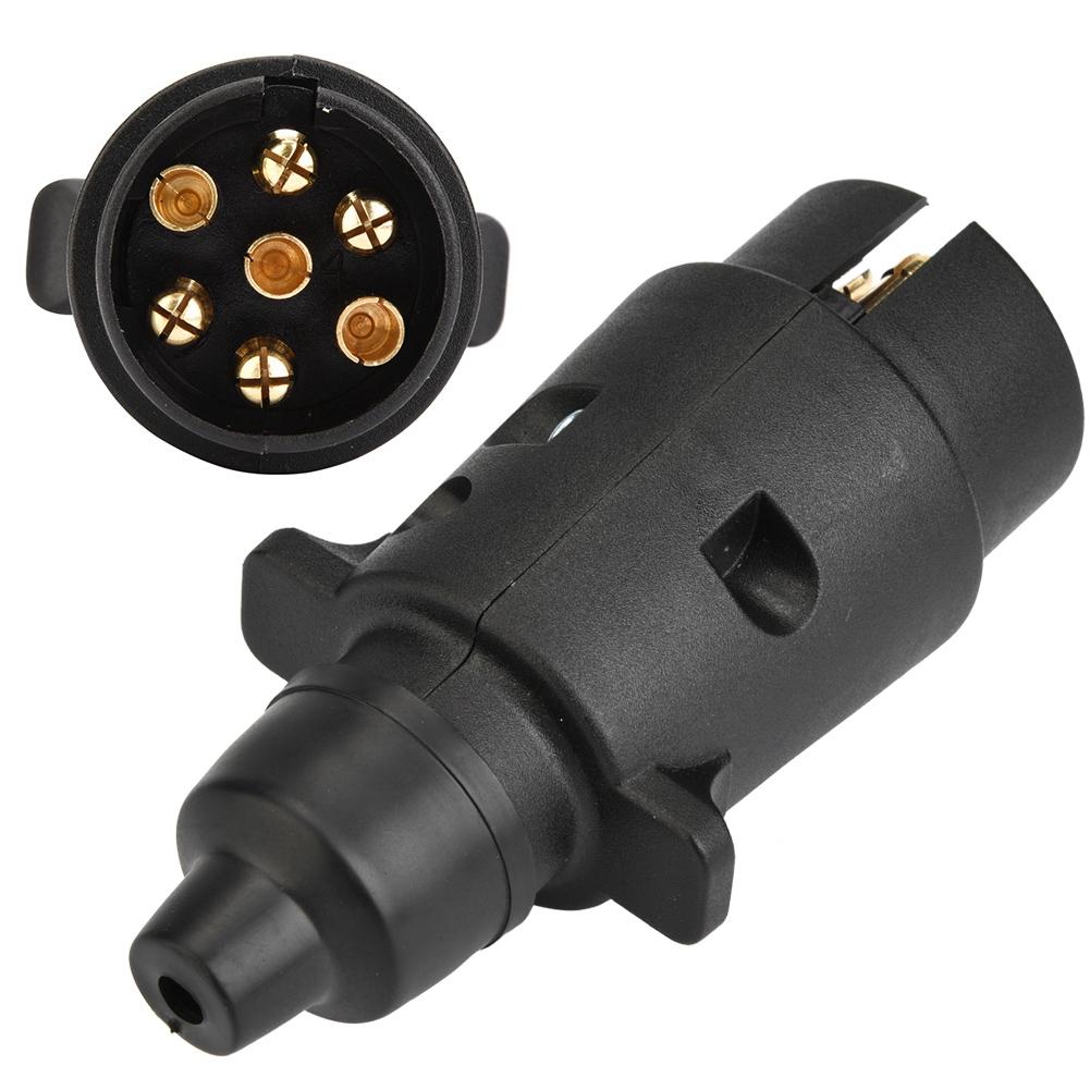 7 Pin Car Trailer Socket Plug Connector for Caravan Towbar Towing European Standard 12V