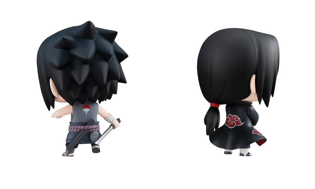 Chimi Mega Buddy NARUTO Shippuden Sasuke Uchiha Itachi Sibling Showdown Set 65mm PVC Painted Complete Figure Series! & Approx.
