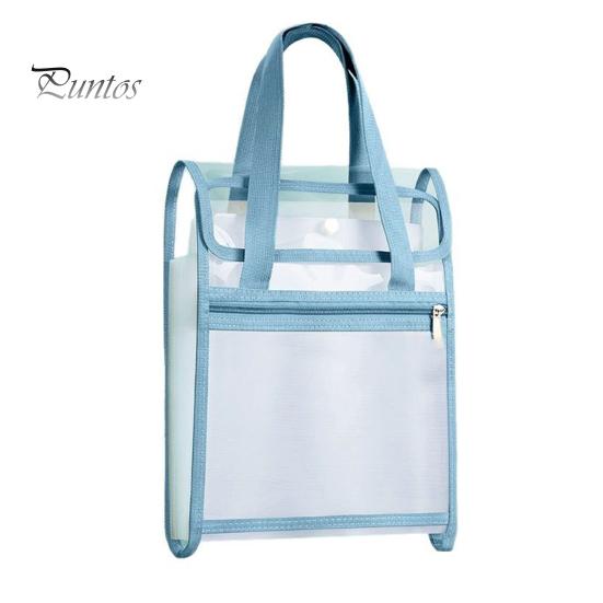 

Вертикальная папка-аккордеон с 13 карманами, водонепроницаемый прозрачный органайзер для файлов с ручкой для хранения документов формата А4 синий