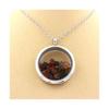 Stones and Minerals. Multicolored Raw Tourmaline Necklace. 30 Mm Medallion Model. Color Silver.