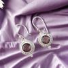 Rhodolite Gemstone 925 Sterling Silver Jewelry Handmade Earrings 1.43" For Mom EE-117-12