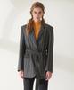 Not Striped Belted Wool Jacket