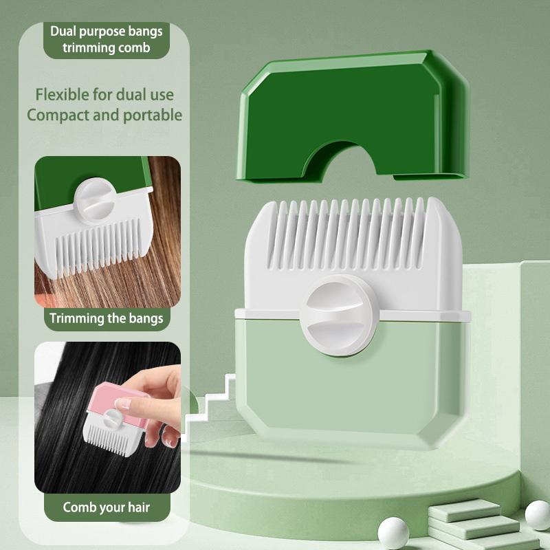 

Расческа 2 в 1 для стрижки и укладки детских волос, для подравнивания челки и секущихся кончиков, триммер для челки, ручная портативная детская машинка для стрижки волос зелёный