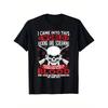 European Sizes Funny "I Came Into This World Kicking & Screaming" Men's T-Shirt - Short Sleeve Casual Round Neck Tee with Humorous Birth Print,