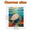 Pearl Painting Art Painting Kit for Adults and Beginners, Sea Turtle Sparkling Painting Craft Home Wall Decor Handmade Gift Idea