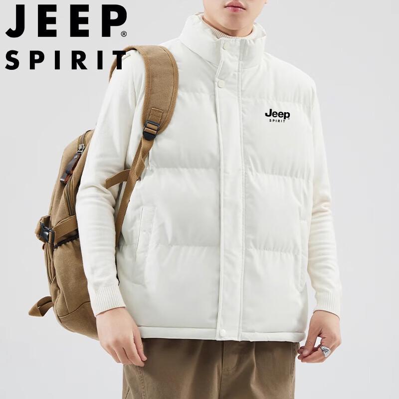 JEEP SPIRIT Men's Stand Collar Thickened Vest