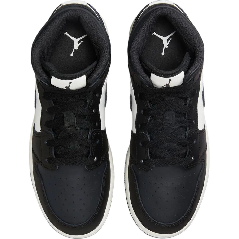 Air Jordan 1 Mid GS Black Off Noir Kids Sneakers Summit-White DQ8423-010