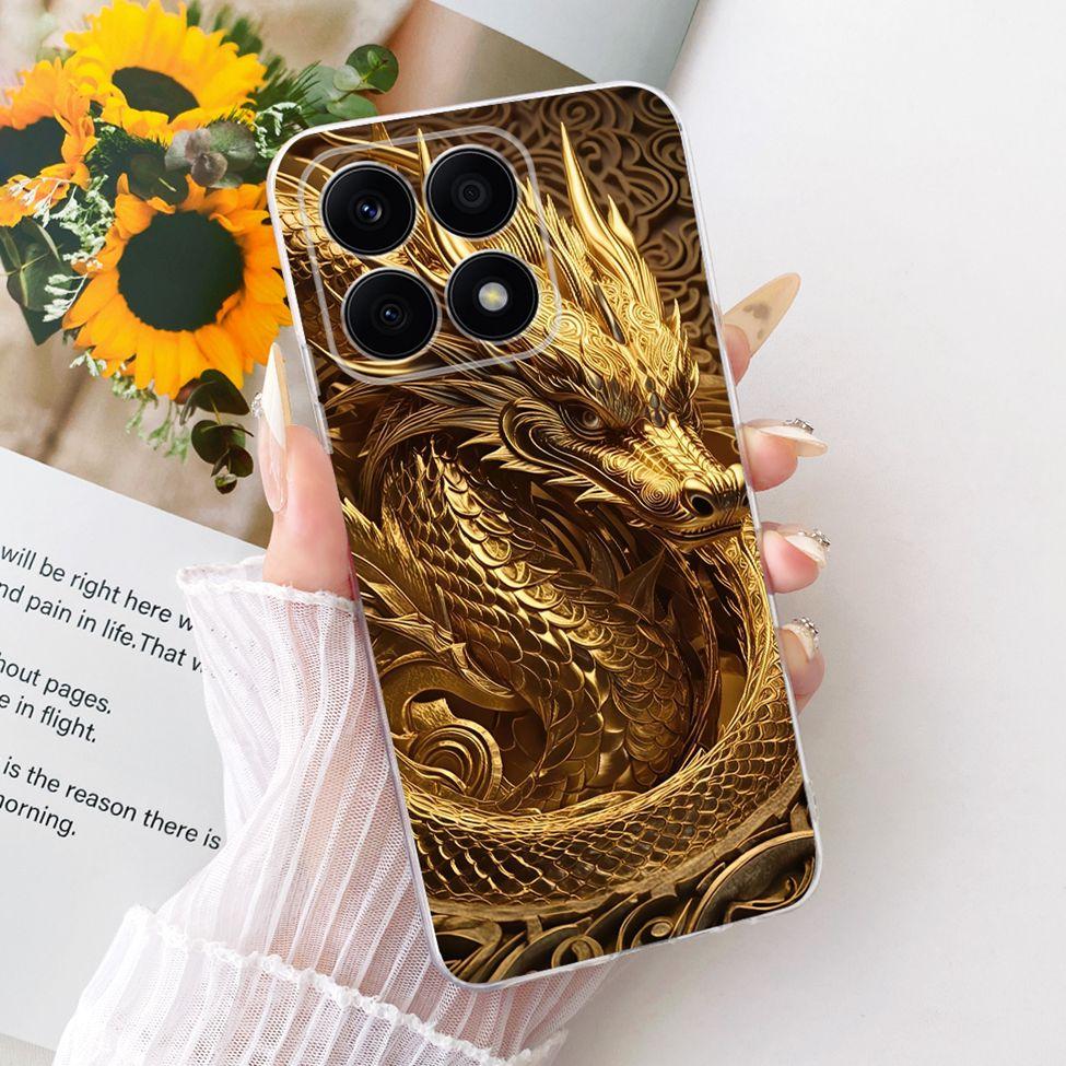 For Honor X8a 4G Case Transparent Cute Cat Fashion Butterfly Funny Painted Casing CRT-LX1 CRT-LX2 CRT-LX3
