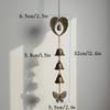 Butterfly Vintage Alloy Wind Chime Hanging Decor Home Wall Door Decoration Metal Bell Pendant Outdoor Garden Door Knob Charm