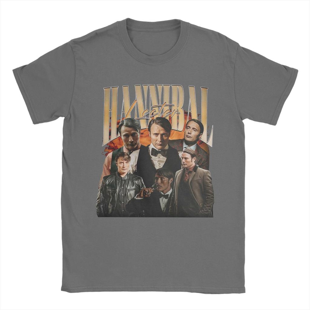 Hannibal Lecter Mads Mikkelsen Maglietta Unisex s 100% Cotone T-Shirt Girocollo Maglietta Manica Corta Abbigliamento Regalo di Compleanno