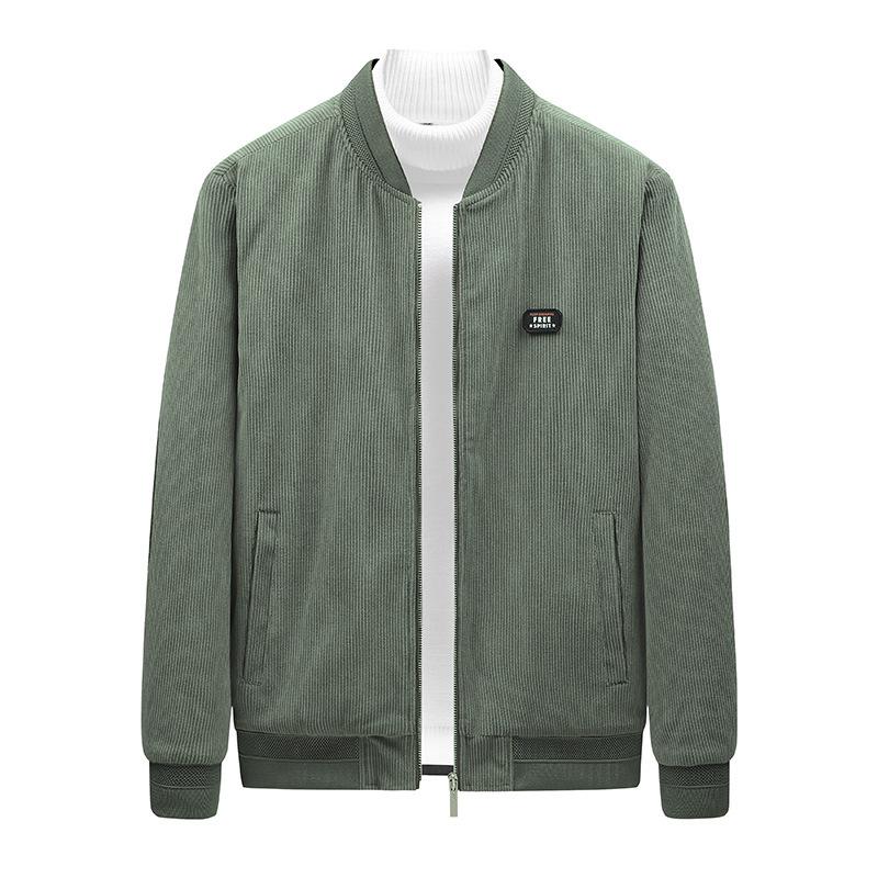 Autumn And Winter New Jacket Men'S Baseball Collar Casual Corduroy And Cotton Business Jacket Top Fashionable Cotton Jacket