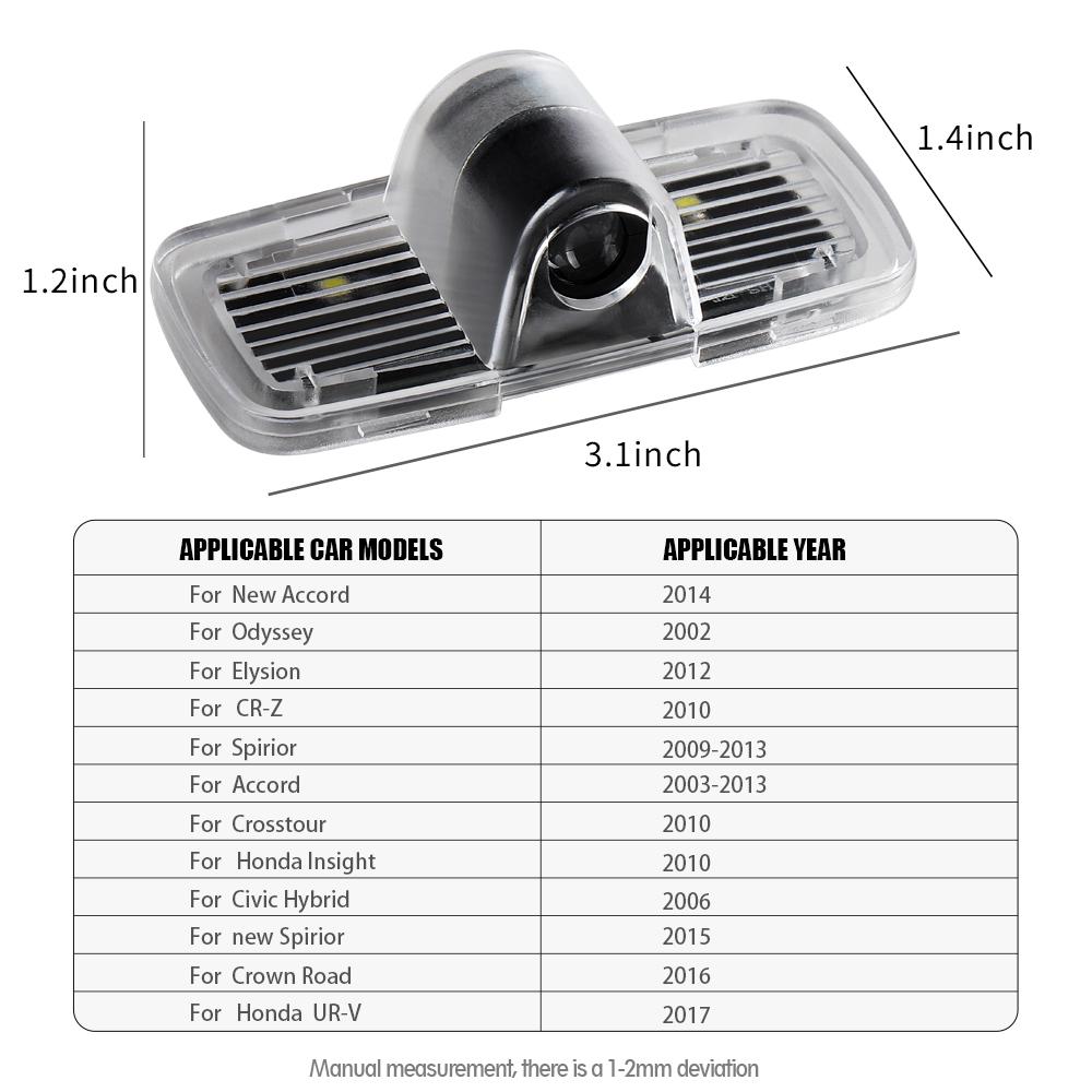 Car Door Welcome Light HD Wireless Projector Lamps Accessories For Honda Civic Hybrid Accord Odyssey Elysion CR-Z UR-V Spirior BW2