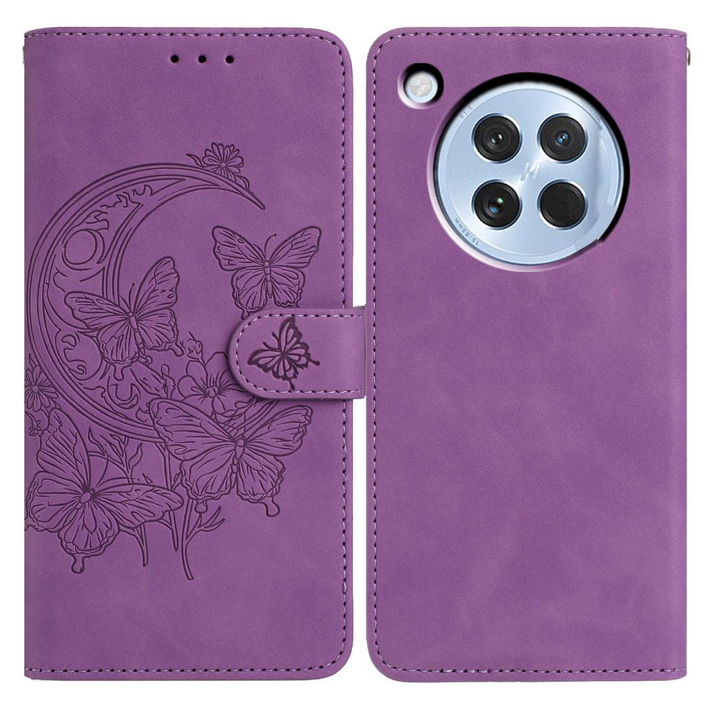 For Oppo Find X8s 5G Case Butterfly Flower Imprinted PU Leather Wallet Stand Phone Cover