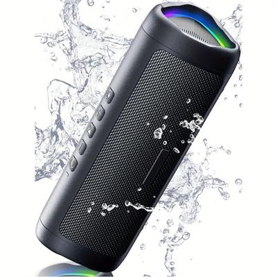 Portable Wireless Speaker with 20W Stereo Sound, Outdoor Speaker Up To 24H Playtime, RGB Lights, TWS Pairing, BT5.3, Wireless Stereo Pairing